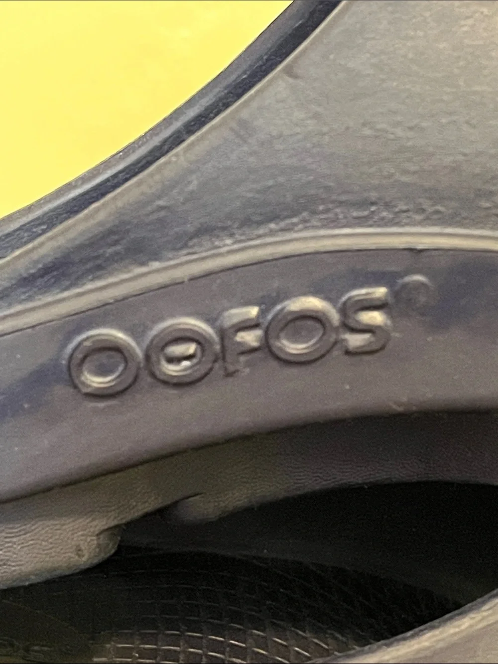 OOFOS Navy Slide with Cushioned Footbed